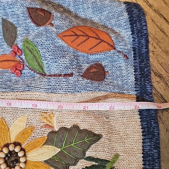 Vintage Floral Knit Cardigan Jacket Size M - Picture 6 of 9